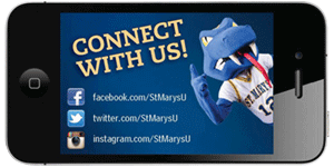 StMU Social Media magnet with links