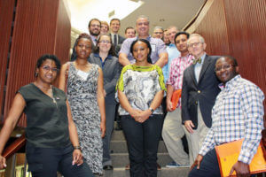 Group photo of visitors from the International Visitor Leadership Program