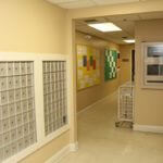 Front hallway of Leies with student mailboxes