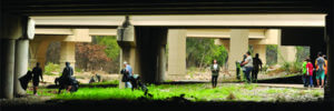 SOS students clean up a freeway