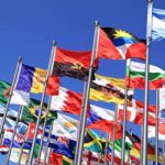 Image of flags waving