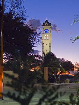 49ͼ's Bell Tower at night