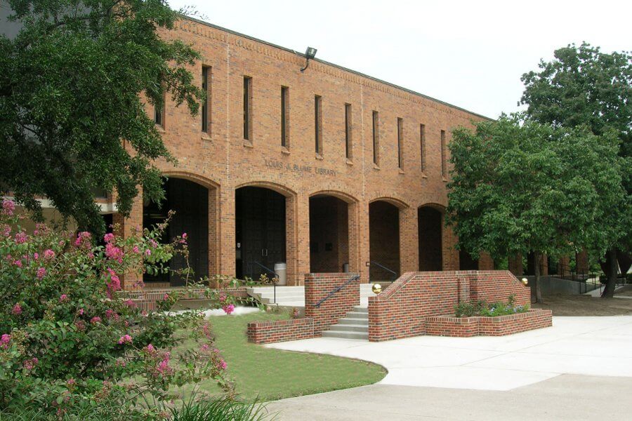 Exterior view of the Blume Library