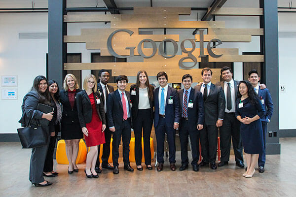 Greehey Scholars visit Google headquarters in Silicon Valley.