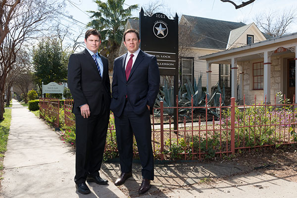 Attorneys Jeb Lock, left, and Sam Lock