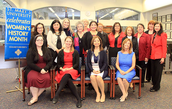 Group of sixteen women honoring Feminist Award recipients