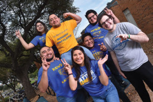 Students from the Rowdy Rattlers LLC show fangs out.