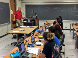A computer science professor teaches the Girls Code Summer Camp
