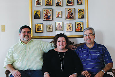 Brother Jose Julian Matos-Auffant, S.M., St. Mary's Minister for Spiritual Development, (from left) ; Rosalind Alderman, Ph.D., St. Mary's Vice Provost for Enrollment Management; and St. Mary's Trustee Brother Reinaldo Berrios, S.M., visit Colegio San José. 