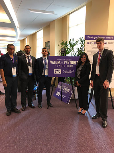 St. Mary's students at TCU Values and Ventures Competition.
