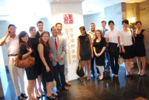A group of St. Mary's students visits a Chinese law firm.