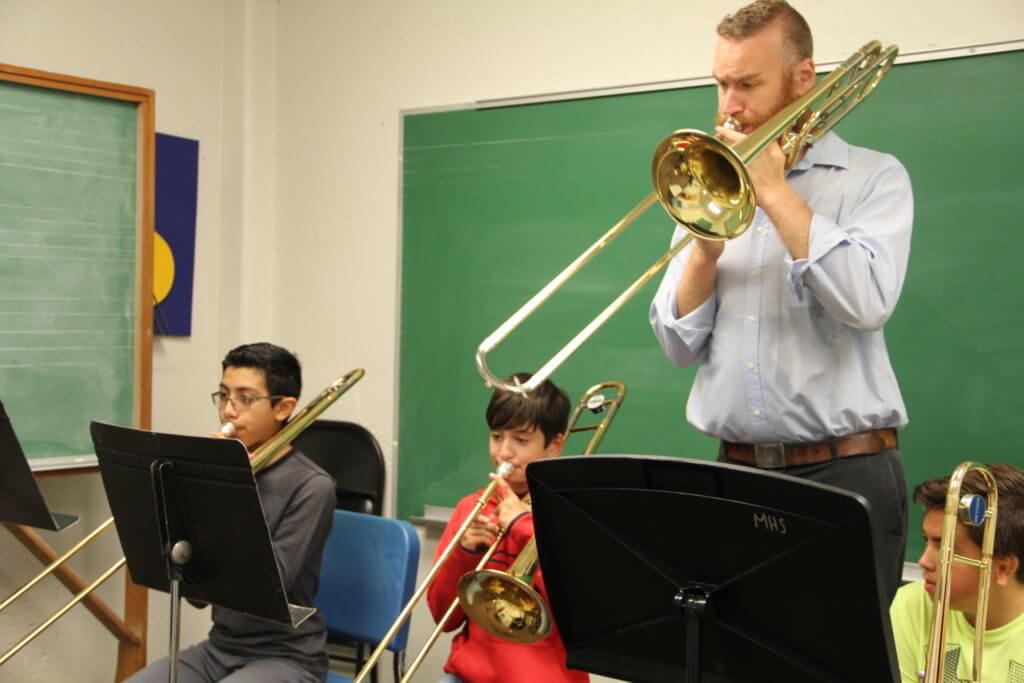 Summer Band Camp trombone class