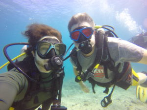 Robby Glass goes diving while wearing full SCUBA gear.