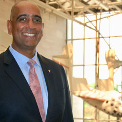 SET alum Ravi Chaudhary (M.S. '99) at the Air and Space Museum