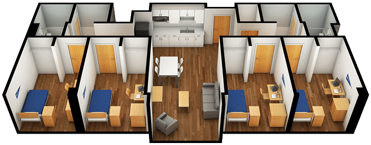 3D view of floor plan