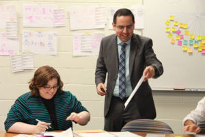 Sergio Palacios, Ph.D., and student in Fall 2017.