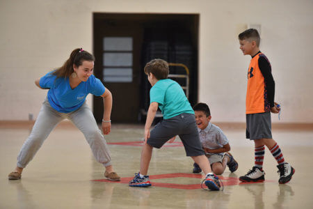 St. Mary's student Laura Dicún at a summer camp