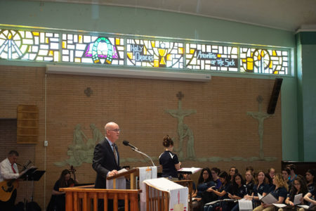 President Tom Mengler at Holy Rosary