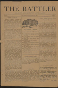 The first issue of The Rattler student newspaper in 1924.