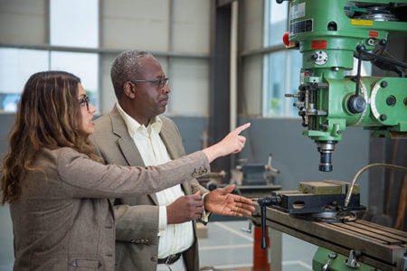 Sunitha Jenarius in an engineering lab