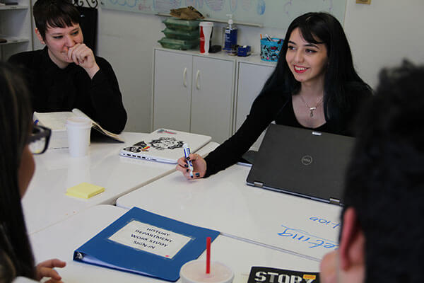 Students in the Collaboratory.