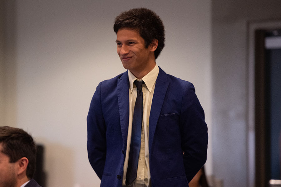 Josemaria Soriano smiles during the award ceremony