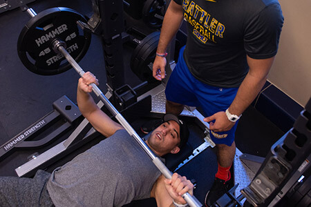 students in weight room