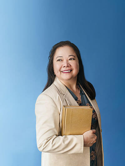 Angeli Willson, Ph.D., Big Solve cover shoot, Gold & Blue