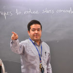 Juan Ocampo, Ph.D., instructing in class