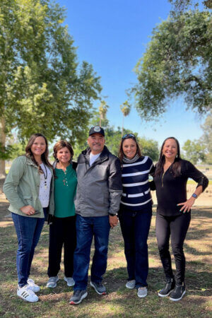 Pictured from left: Christina Koucouthakis, Hilda Cabanilla, Lawrence Cabanilla, Jennifer Hicks and Laura Cabanilla.