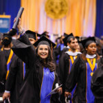 Students celebrate at Commencement in May 2023.