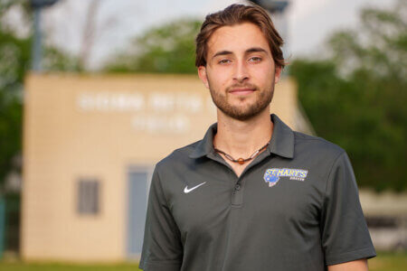 Daniel “Dani” Gimena wears a soccer shirt.