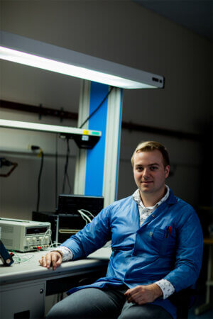 Grayson Russell works as a space avionics engineer at Southwest Research Institute. 