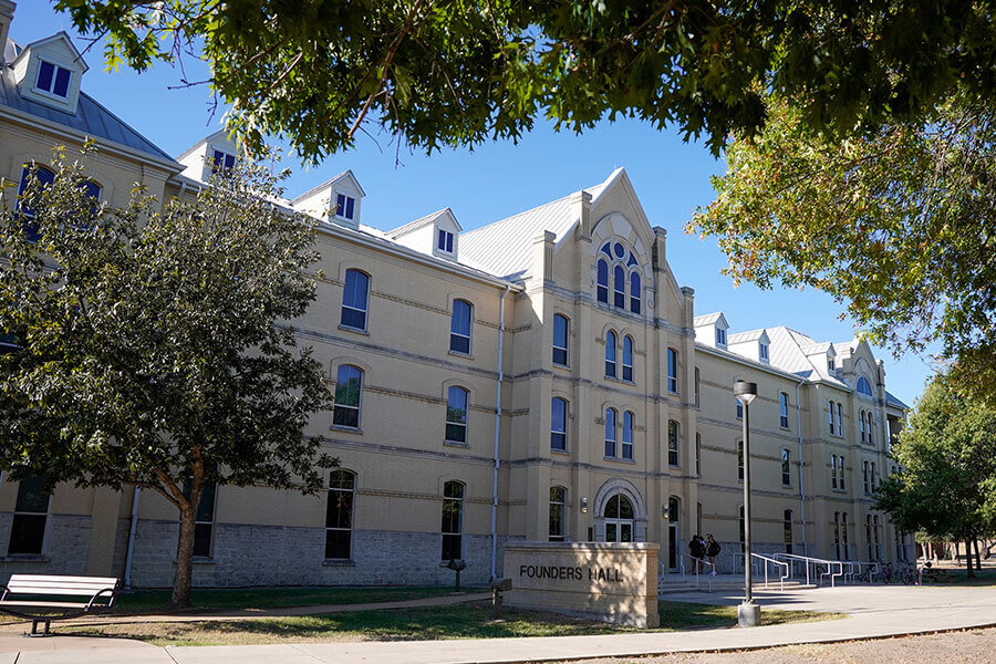 Exterior view of Founders Hall.