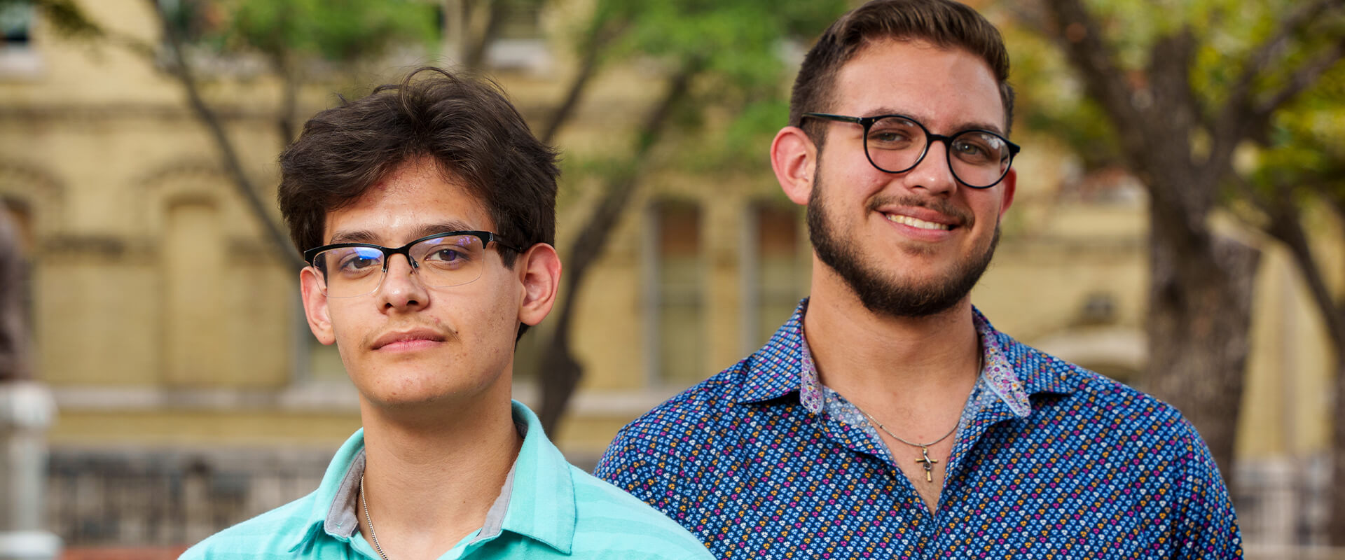 Education centered around service and perseverance is important to brothers Kai Solonka, right, and Aidan Solonka. Their first experiences with Marianist education came as they each entered Central Catholic High School.