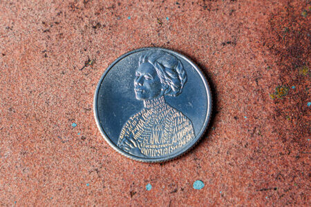 The new Jovita Idár quarter issued by the United States Mint.