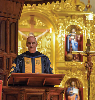 Thomas M. Mengler, J.D., speaks at the 60th annual Red Mass.