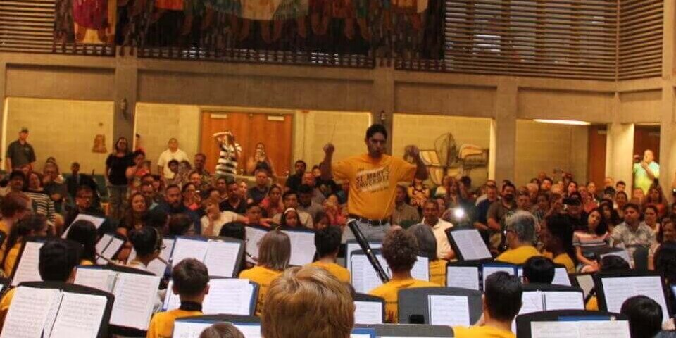 Summer Band Camp class rehearsal.