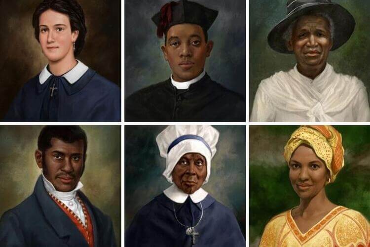  Venerable Pierre Toussaint, Servant of God Mother Mary Elizabeth Lange, Venerable Henriette DeLille, Servant of God Julia Greeley, Venerable Augustus Tolton, and Servant of God Thea Bowman 