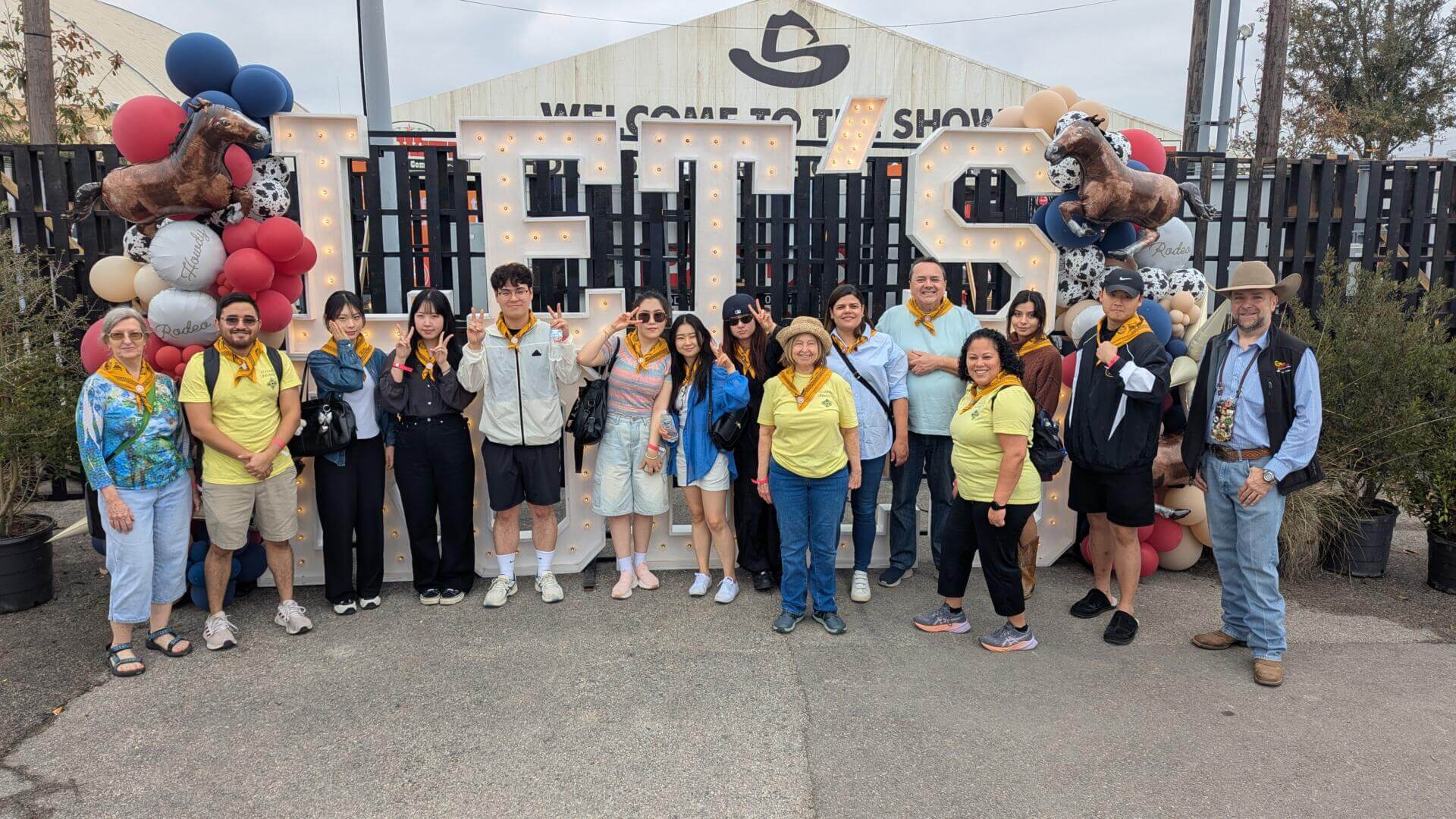 Intensive English Program students and team celebrate at the San Antonio Rodeo
