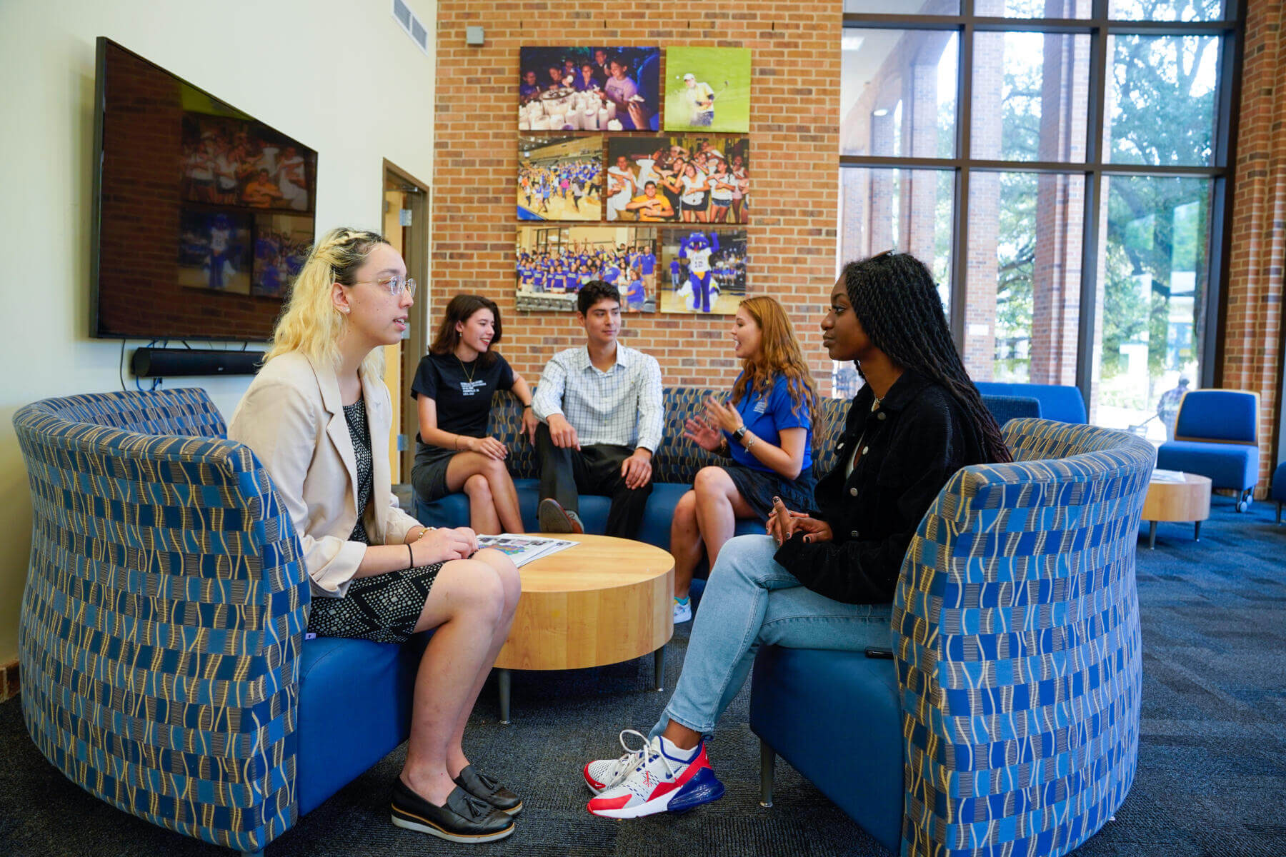 Students relaxing in the Contreras Student Lounge