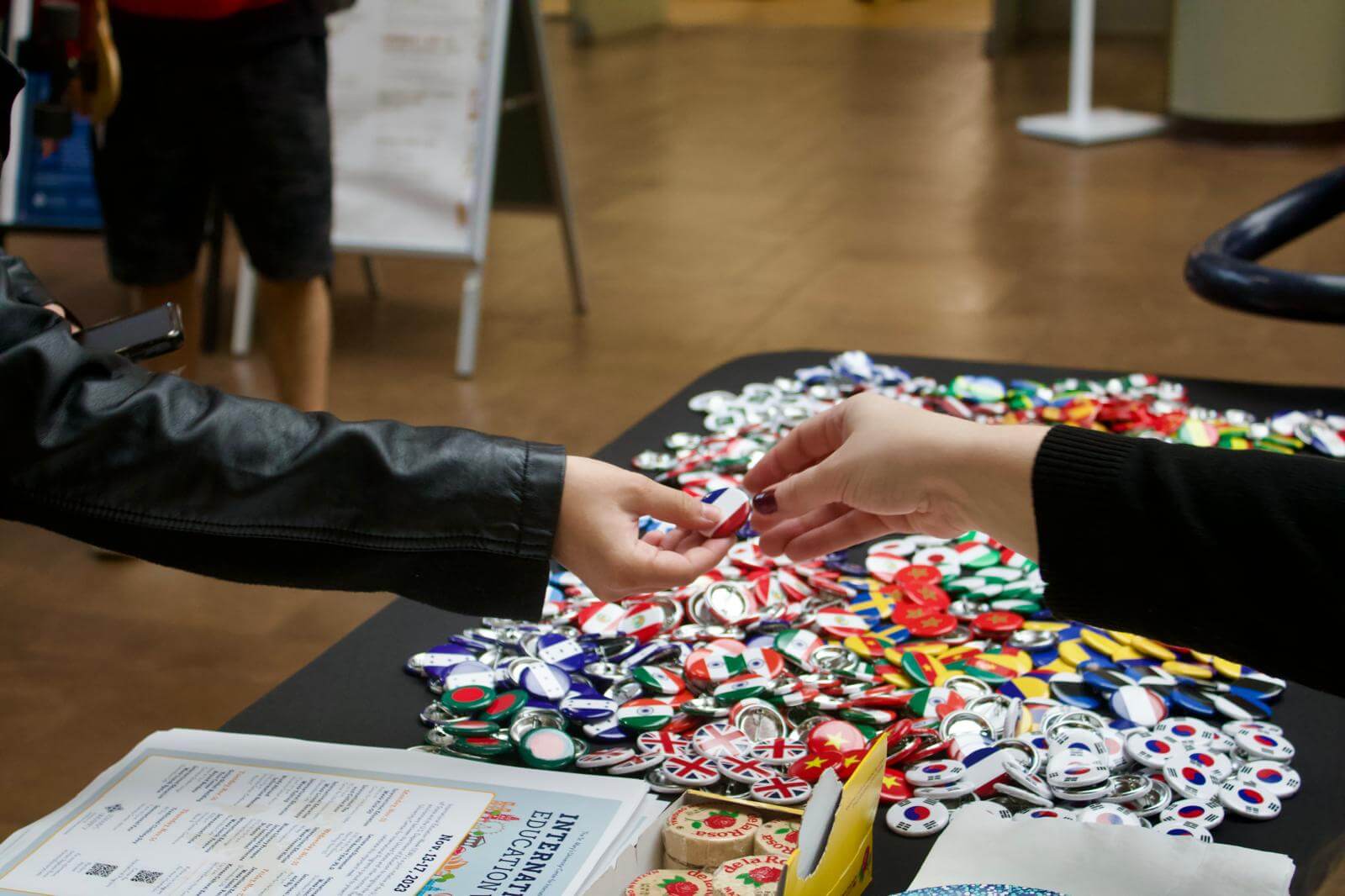 Center for International programs student outreach display table