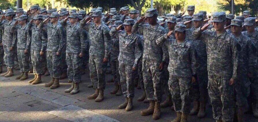Rattler Battalion salute.