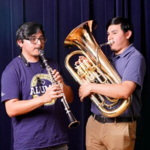 Damien and Fabien Chavez perform in the Treadaway Recital Hall.