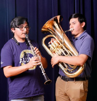 Damien and Fabien Chavez perform in the Treadaway Recital Hall.