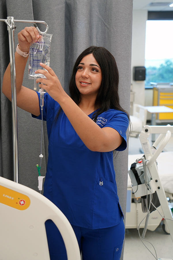 Paige Severson is the first student to officially enter St. Mary’s University’s new Bachelor of Science in Nursing Program.