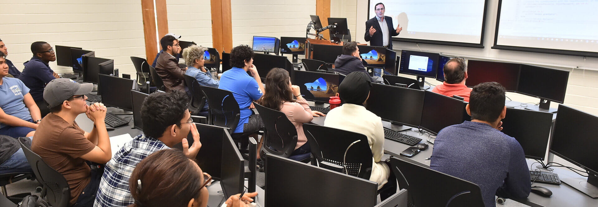 Students in the classroom.