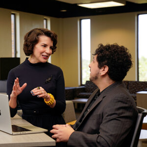 Erika Melero (B.A. ’01) takes advantage of the Graduate Center for Excellence as she pursues her Master of Arts in Curriculum and Instruction with Dual Credit Certification in English.