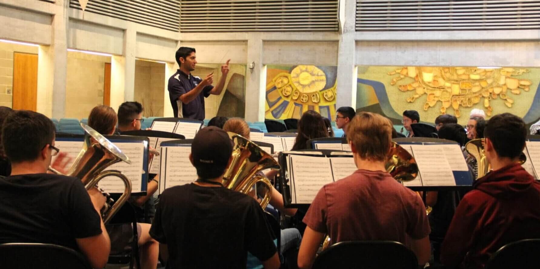 Summer Band Camp class rehearsal.