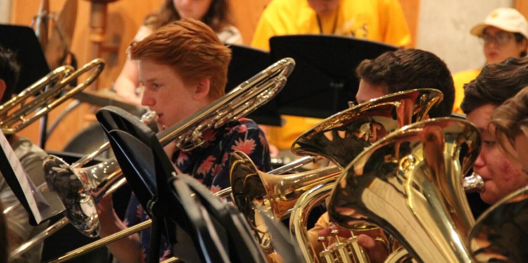 Summer Band Camp horns section.
